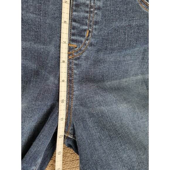Spanx Blue Jean Flare cropped high waisted demin slimming size Medium 20231R - Picture 10 of 11